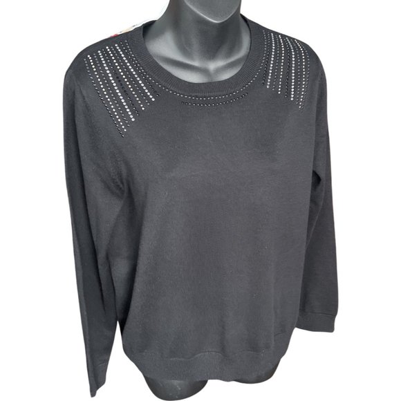 🌸4/$50🌸 Crewneck Sweater with Metallic Beads - Picture 2 of 8